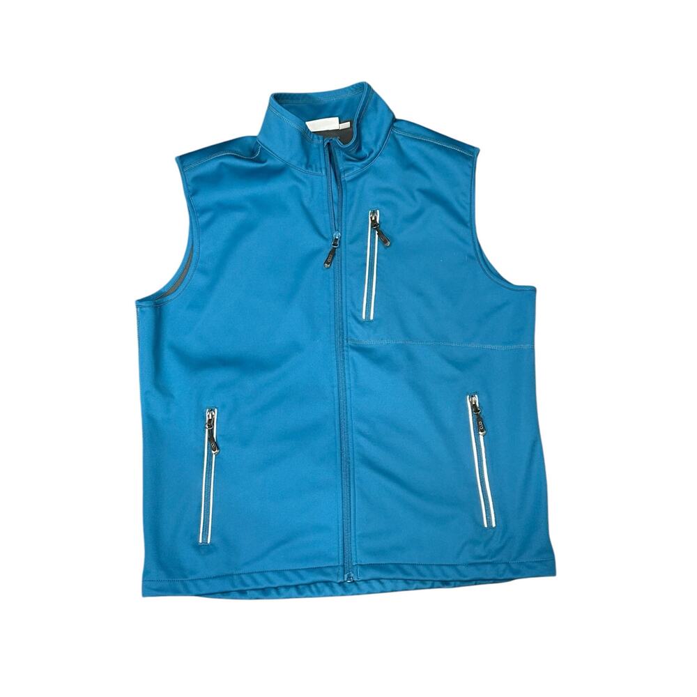 33,000 Ft Vest Mens L Teal‎ Blue Performance Lightweight Reflective Windproof